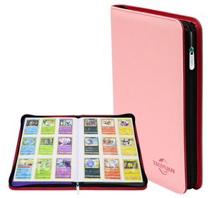 <span class=keywords><strong>Classeur</strong></span> de cartes arc-en-ciel personnalisable en cuir texturé diamanté avec pages intérieures vibrantes et fermeture éclair métallique - Product Image 1