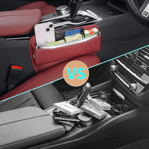 ユニバーサルカーシートギャップオーガナイザー、メタルストリップ付きプレミアム車両スロットオーガナイザー（セダン、SUV、トラック用） - Product Image 4