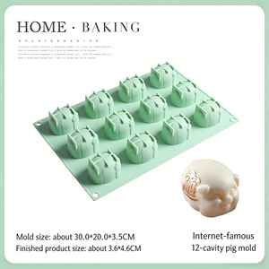 Molde de Silicona de Grado Alimenticio para Fondant y Jabón, Molde para Decoración de Pasteles, Molde para Cubitos de Hielo, Herramientas para Hornear DIY, Molde de Silicona Personalizado - Product Image 5