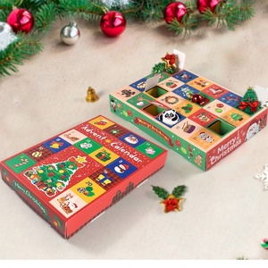 Coffret Cadeau Mystère en Papier Calendrier de l'Avent de Noël 24 Jours Petite Boîte Surprise de Noël Amusante Faite Maison avec Chocolats et Snacks - Product Image 6