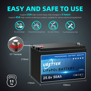 Pl दुबई स्टॉक 12v 25.6v लाइफ 4 बैटरी 50ah 100/200 टा 200 टा सौर बैटरी लिथियम - Product Image 3