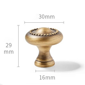 Poignées de porte de placard en laiton massif de luxe françaises, villas, appartements, quincaillerie de meubles, armoire, tiroir, boutons de porte de cuisine - Product Image 6