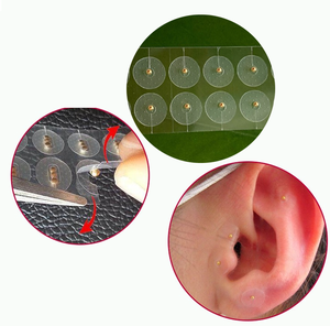 AmywellMED Ear Seeds <span class=keywords><strong>Acupuncture</strong></span> 24k Gold Auricular Point Sticker Ear <span class=keywords><strong>Acupuncture</strong></span> Point Therapy Earseeds - Product Image 1
