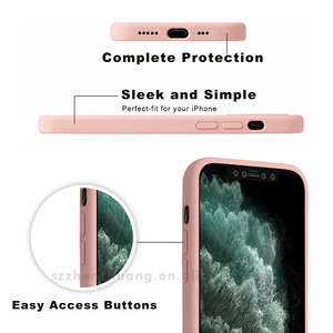 Étui en silicone liquide écologique personnalisé pour 12 13 <span class=keywords><strong>14</strong></span> 15 16 17, doublure en microfibre, anti-salissure, protection contre les rayures, style urbain - Product Image 3
