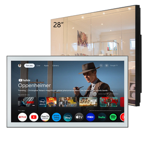 Soulaca 28 pulgadas Google Smart Mirror LED TV para baño Impermeable 4K Televisión Ducha Uso - Product Image 1