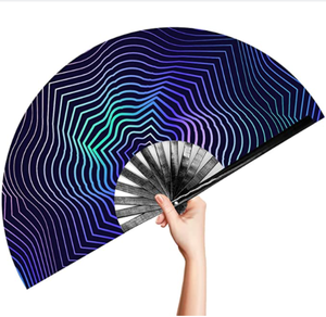 Abanicos Plegables de Bambú Grandes de 13 Pulgadas Personalizados QM, Reactivos a los Rayos UV - Product Image 5