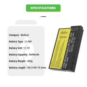 Batteria agli Ioni di Litio 11.1V 6600mAh Sostitutiva <span class=keywords><strong>DR</strong></span>-202S DR202 per Rilevatore di Difetti a Ultrasuoni YUT2800 2600 2620 2820 HSV-600 - Product Image 2