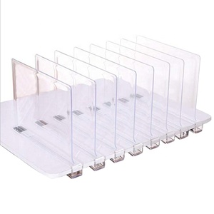 Nouvelle conception de séparateur d'étagère réglable en acrylique pour placard et bibliothèque - Product Image 5