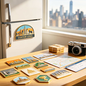 Aimant de réfrigérateur en métal 3D personnalisé avec logo OEM, autocollant de réfrigérateur en émail souple, cadeau décoratif, vente en gros - Product Image 4