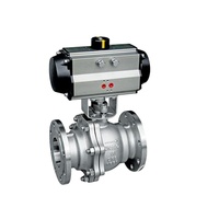Vanne à boisseau sphérique industrielle en acier inoxydable, haute température, haute pression, vanne à commande pneumatique pour eau, gaz, vanne pneumatique