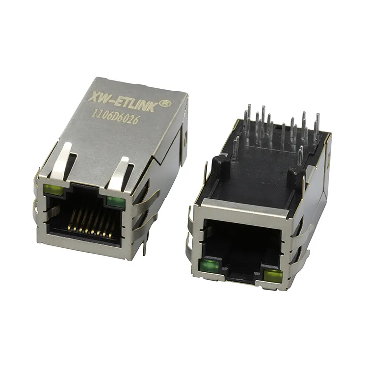 1 พอร์ต POE Connecteur rj45 หญิง 8P8C อีเธอร์เน็ต rj45 Connector led POE + 5G 10G แจ็คเครือข่าย rj45 แจ็ค pcb แจ็คโมดูลาร์