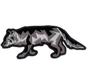 Irregular Shape Wolf design 100%Acrylic Hand Carving Thick Carpet Mat for Home Decoration