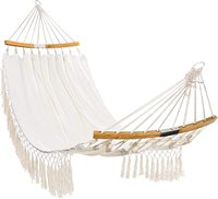 Hamac portable en toile de coton pour 2 personnes pour le camping dans les arbres et la plage Hamac double robuste et confortable