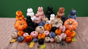 Calabazas Artificiales Mixtas de Terciopelo <span class=keywords><strong>Mubai</strong></span>, Hechas a Mano, Duraderas, para Bodas de Otoño, Acción de Gracias, Halloween, Decoración de Chimenea y Fiestas - Product Image 5