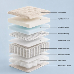 Leadream Luxury Vacuum Roll In Carton Box Memory Foam Mattress Fabric Cover King Size <b>Bed</b> Bedroom Mattress - Product Image 5