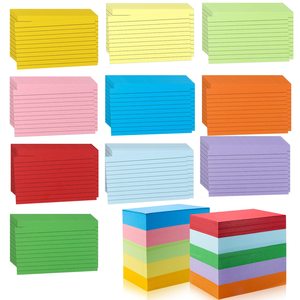 Bulk Wholesale Custom 3x5 Inch 120 Sheets/pack Index Cards Ruled Color <strong>Study</strong> Note Memo <strong>Pads</strong> for Learning School and Office - Product Image 1