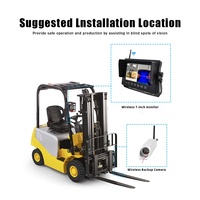 Sistema de Cámara Inalámbrica para Montacargas, Monitoreo de Camiones, Detección de Puntos Ciegos, Kit de Respaldo, Monitor de 7 Pulgadas, Visión Trasera, Seguridad para Camionetas, Autocaravanas y Automóviles