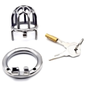 Jaula de Castidad Metálica FRRK con Catéter Uretral, Anillos para Pene, Juguetes Sexuales BDSM, Productos Eróticos para Hombres - Product Image 2