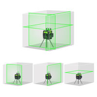 Huepar 360 903CG, batterie au lithium Rechargeable et mode d'impulsion extérieur faisceau vert 3D 12 lignes niveau laser rotatif Land Nivel