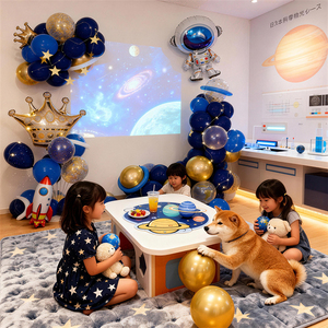 Striscione di <span class=keywords><strong>Buon</strong></span> <span class=keywords><strong>Compleanno</strong></span> a Tema Astronauta, Set di Palloncini in Lattice e Pellicola di Alluminio Resistenti, Decorazione da Parete per Feste di <span class=keywords><strong>Compleanno</strong></span> dei Bambini - Product Image 2