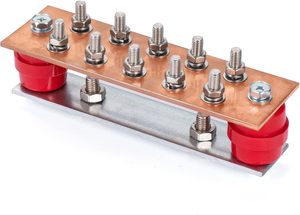 Kit de barra de puesta a tierra de cobre estañado clásico montado en la pared para electricidad <span class=keywords><strong>general</strong></span> - Product Image 6