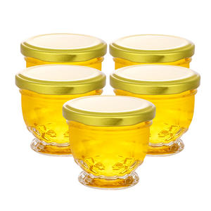 Pot en verre vide à large ouverture personnalisé en gros, 100 ml, transparent, rond, pour <span class=keywords><strong>caviar</strong></span>, aliments, nid d'oiseau, confiture - Product Image 1