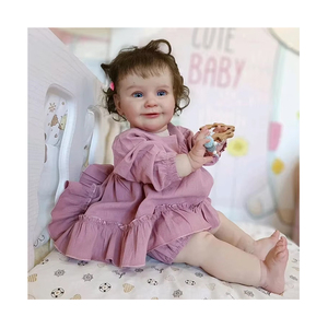 R&B Groothandel Hoge Kwaliteit 24 Inch 60CM Grote Reborn Meisjes Realistische Vinyl Katoenen Lichaam Zachte Sale Echte Siliconen Reborn Baby Poppen - Product Image 1