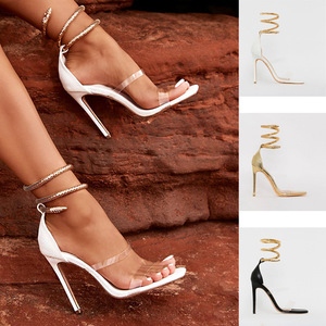 Sh10269a ragazze Sexy ultimi sandali <span class=keywords><strong>con</strong></span> <span class=keywords><strong>tacco</strong></span> alto 2023 scarpe <span class=keywords><strong>con</strong></span> <span class=keywords><strong>tacco</strong></span> da donna <span class=keywords><strong>con</strong></span> design allacciato in cina - Product Image 4