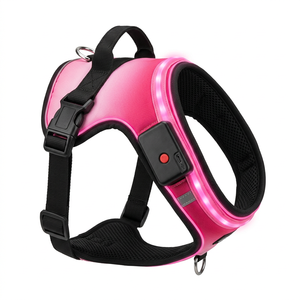 LED Luminous Dog Harness Night Safety Glowing Pet Vest USB Rechargeable Adjustable No-Pull Chest Strap for Large Dogs - Product Image 2