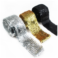 30 couleurs en stock perles paillettes dentelle garniture mariée 3cm élastique paillettes ruban paillettes ruban pour robes