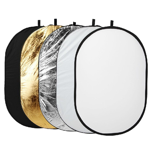 Studio Photography Equipment 5 in 1 Stainless Steel Reflector 60*90 CM 24"*36" Collapsible Multi Photo Disc
