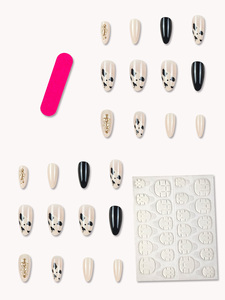 Venta al por mayor 3D Gold Cow Pattern Press-on <span class=keywords><strong>uñas</strong></span> postizas Material ABS puntas <span class=keywords><strong>de</strong></span> <span class=keywords><strong>uñas</strong></span> portátiles para los dedos - Product Image 5