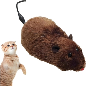 لعبة قط تفاعلية على شكل فأر محشو تعمل باللف مع ذيل متحرك - Product Image 1