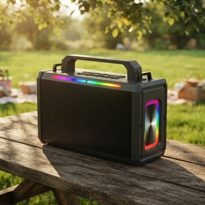 Портативная колонка с RGB-подсветкой, стереозвуком для вечеринок на открытом воздухе и встреч в саду, собственное производство - Product Image 2