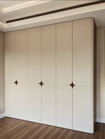 Armoire autoportante minimaliste moderne en bois massif, verrouillable, avec charnières à fermeture douce, durable, écologique, grande capacité, mobilier de maison