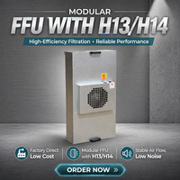 Unité de filtration à ventilateur HEPA à haut rendement FFU à flux laminaire à prix réduit pour salle blanche de fabrication pharmaceutique et de produits alimentaires