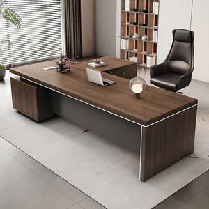 Wholesale Modern L-Shaped <b>Wooden</b> Modular Panel Style CEO Director <b>Desk</b> <b>Office</b> Furniture - Product Image 5