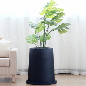 Pot de plantes d'intérieur personnalisé de 23 pouces de haut, grand et bon marché, grands pots de plantes d'extérieur à vendre, jardinières avec soucoupe - Product Image 3