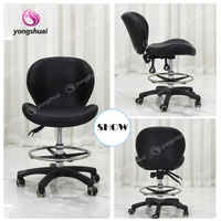 Chaise de technicien blanche et rose, tabourets de pédicure de luxe, mobilier de salon commercial en fer, hauteur réglable, YongShui