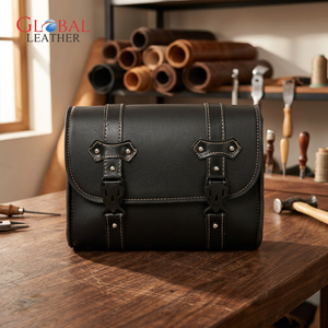 Sacoche de selle de moto en cuir véritable imperméable, best-seller mondial, capacité 25L - Product Image 1