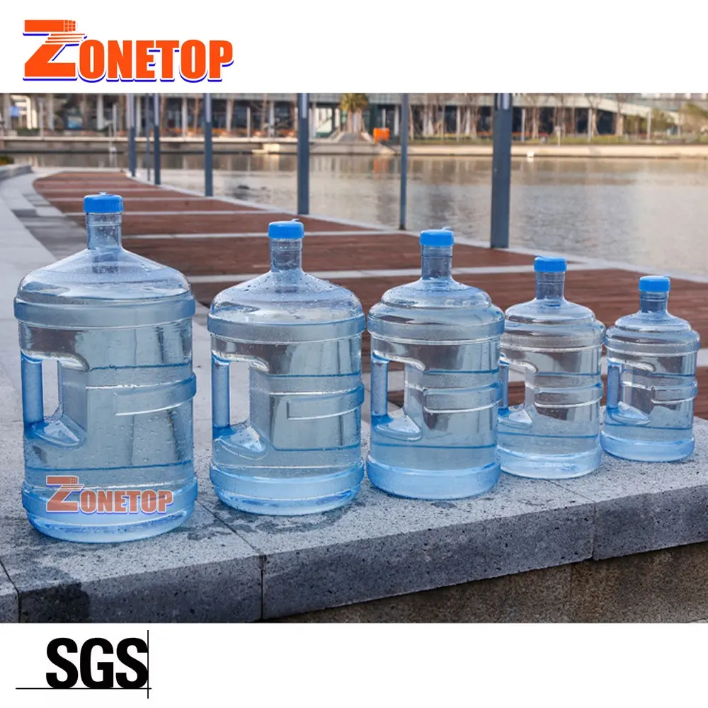 Botella de plástico de alta calidad de 3 litros, 5Ltr, 5l, 5litros, 7L, 11L, 15 litros, 18,9 litros, para agua con tapa