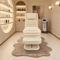 Table de massage électrique de luxe personnalisable pour salon de beauté, lit de spa réglable à 3 moteurs pour cils et soins du visage
