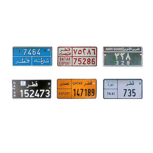 Placa de Matrícula de Metal Personalizada de Sublimación Directa de Fábrica, Placa de Matrícula de Metal con Número de <span class=keywords><strong>Qatar</strong></span> - Product Image 1