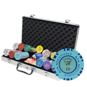 <span class=keywords><strong>Jetons</strong></span> de puce de Mahjong de Texas Hold'em support acrylique transparent plateau de puce couvert ensemble de puces de <span class=keywords><strong>Jack</strong></span> noir - Product Image 2