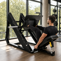 Vente directe d'usine Reyk : Machine 2-en-1 Leg Press et Hack Squat en acier au carbone, équipement de gym commercial pour l'entraînement de la force des jambes