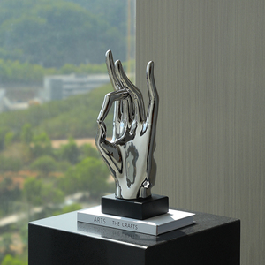 <strong>Living</strong> <strong>Room</strong> Crafts Abstract <strong>Silver</strong> Blow Man Ceramic Figurine Decoration Sculpture Statue Electroplated <strong>Ornaments</strong> <strong>for</strong> Desk Decor - Product Image 5