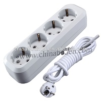 3m 5m cable 4 gang enchufes de extensión eléctricos