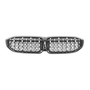 Reemplazo de Parrilla Delantera para BMW Serie 3 G20, Color Negro Brillante y Plateado, para Modelos 2020, 2021 y 2022 - Product Image 2