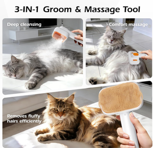 Nouveau produit phare : Brosse de toilettage rotative autonettoyante pour <span class=keywords><strong>chiens</strong></span> et chats, avec bouton de massage et élimination <span class=keywords><strong>des</strong></span> poils. - Product Image 6