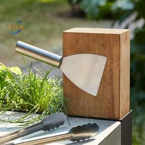 Foyer à <span class=keywords><strong>bois</strong></span> en acier au design classique avec finition noire, barbecue écologique <span class=keywords><strong>pour</strong></span> utilisation au sol et au mur - Product Image 6